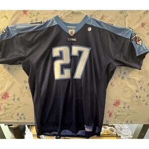 Vtg Eddie George Tennessee Titans Reebok Helmet Tag AUTHENTIC NFL Jersey Size 56